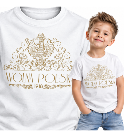 koszulka dziecięca Patriotyczna WOLNA   POLSKA